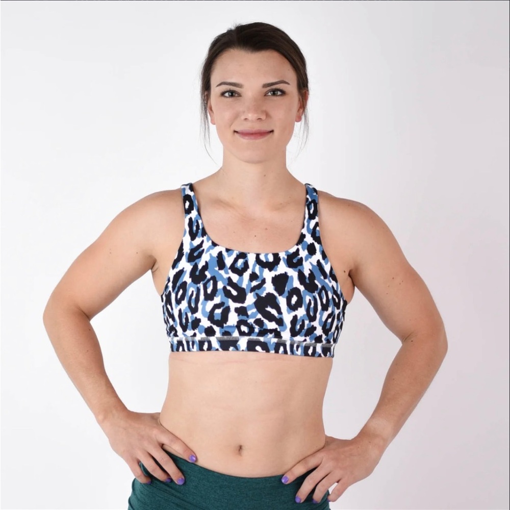 FLEO Celine Sports Bra - Blue Leopard